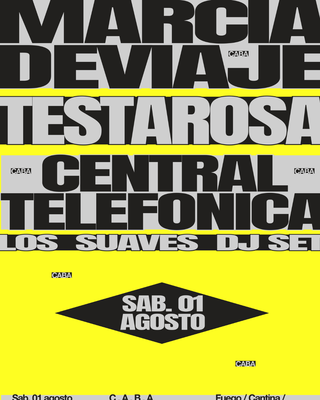 Marcia Deviaje // Testarosa // Central Telefonica // Los Suaves DJset en FONDO